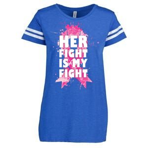 Her Fight Is My Fight Breast Cancer Enza Ladies Jersey Football T-Shirt