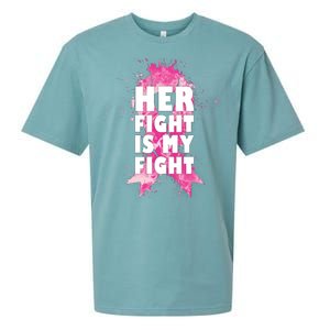 Her Fight Is My Fight Breast Cancer Sueded Cloud Jersey T-Shirt