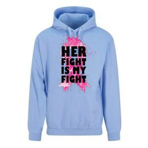 Her Fight Is My Fight Breast Cancer Unisex Surf Hoodie