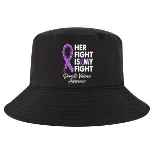 Her Fight is My Fight Domestic Violence Awareness Purple Ribbon Cool Comfort Performance Bucket Hat