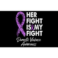 Her Fight is My Fight Domestic Violence Awareness Purple Ribbon Bumper Sticker