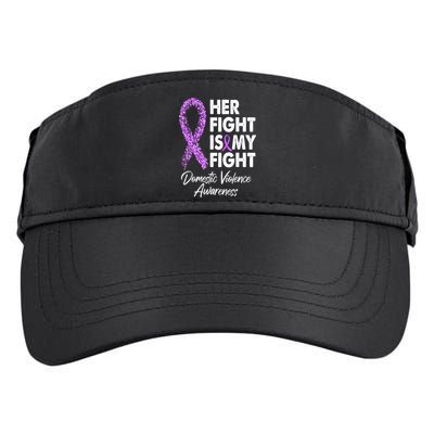 Her Fight is My Fight Domestic Violence Awareness Purple Ribbon Adult Drive Performance Visor