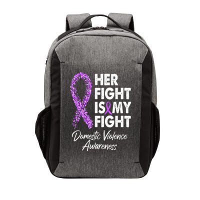 Her Fight is My Fight Domestic Violence Awareness Purple Ribbon Vector Backpack