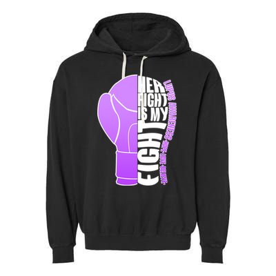 Her Fight is My Fight Lupus Awareness Garment-Dyed Fleece Hoodie