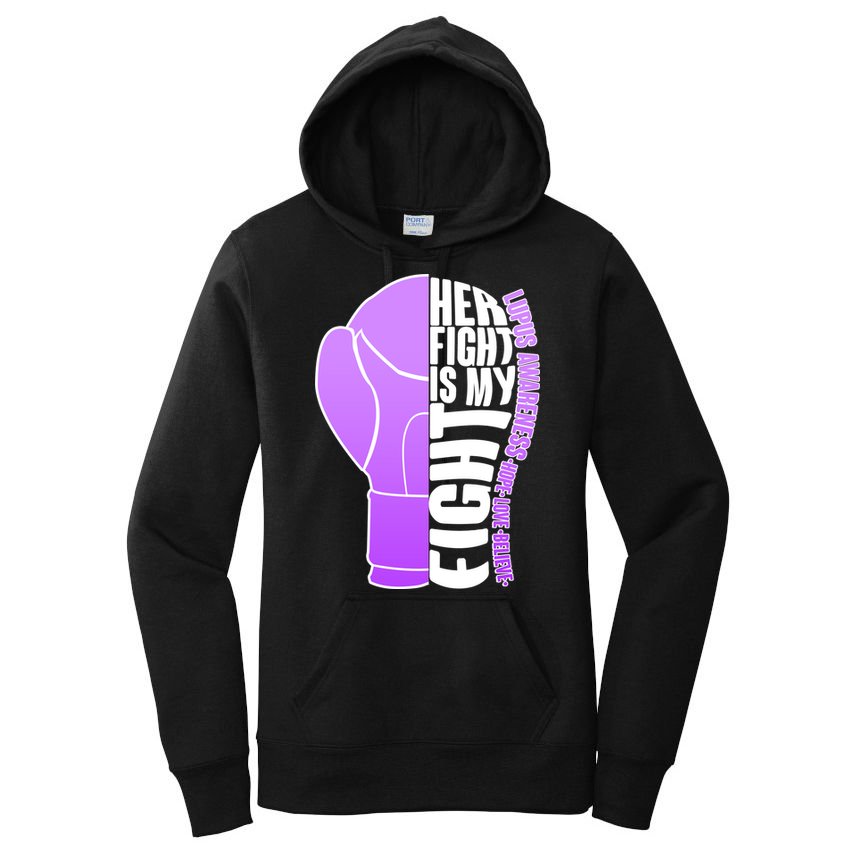 Her Fight is My Fight Lupus Awareness Women's Pullover Hoodie