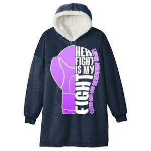 Her Fight is My Fight Lupus Awareness Hooded Wearable Blanket