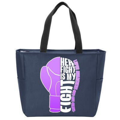 Her Fight is My Fight Lupus Awareness Zip Tote Bag