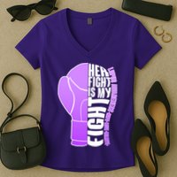 Her Fight is My Fight Lupus Awareness Women's V-Neck T-Shirt