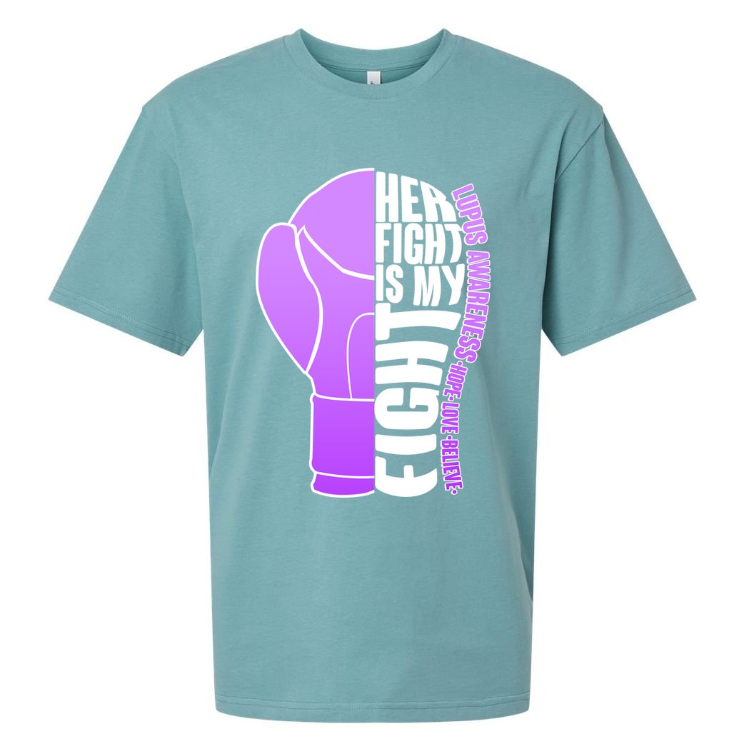Her Fight is My Fight Lupus Awareness Sueded Cloud Jersey T-Shirt