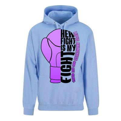 Her Fight is My Fight Lupus Awareness Unisex Surf Hoodie