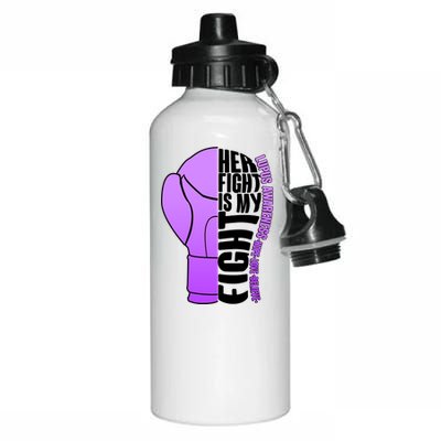 Her Fight is My Fight Lupus Awareness Aluminum Water Bottle