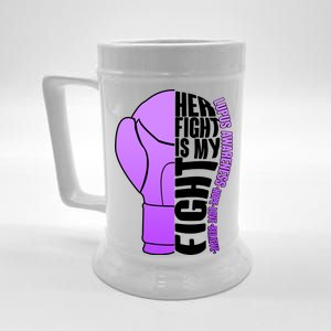 Her Fight is My Fight Lupus Awareness Beer Stein