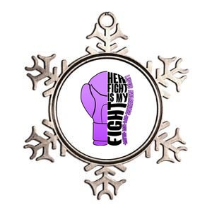 Her Fight is My Fight Lupus Awareness Metallic Star Ornament