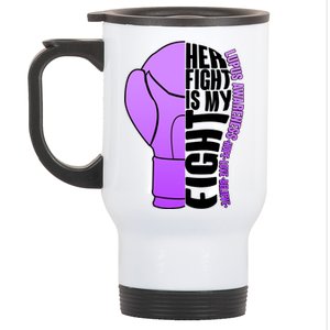 Her Fight is My Fight Lupus Awareness Stainless Steel Travel Mug