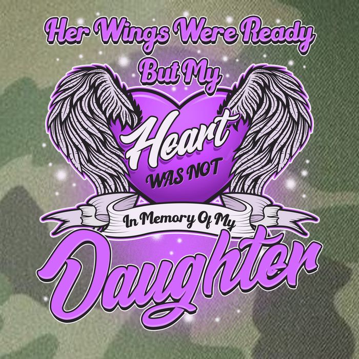 Her Wings Were Ready But My Heart Was Not In Memory of My Daughter Legacy Tie Dye Trucker Hat