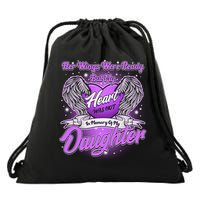 Her Wings Were Ready But My Heart Was Not In Memory of My Daughter Drawstring Bag