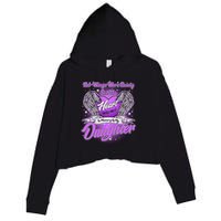 Her Wings Were Ready But My Heart Was Not In Memory of My Daughter Crop Fleece Hoodie
