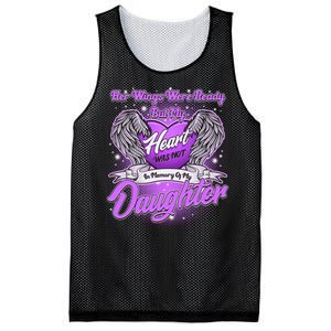 Her Wings Were Ready But My Heart Was Not In Memory of My Daughter Mesh Reversible Basketball Jersey Tank