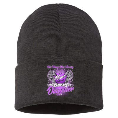Her Wings Were Ready But My Heart Was Not In Memory of My Daughter Sustainable Knit Beanie