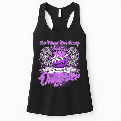 Her Wings Were Ready But My Heart Was Not In Memory of My Daughter Womens Tank Top
