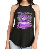 Her Wings Were Ready But My Heart Was Not In Memory of My Daughter Women's Perfect Tri Rocker Tank