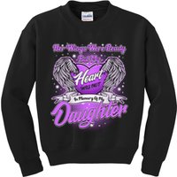 Her Wings Were Ready But My Heart Was Not In Memory of My Daughter Kids Sweatshirt
