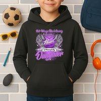 Her Wings Were Ready But My Heart Was Not In Memory of My Daughter Kids Hoodie
