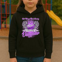 Her Wings Were Ready But My Heart Was Not In Memory of My Daughter Kids Hoodie