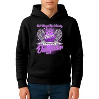 Her Wings Were Ready But My Heart Was Not In Memory of My Daughter Kids Hoodie