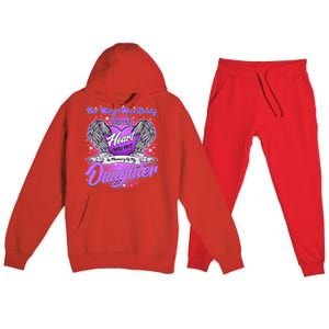 Her Wings Were Ready But My Heart Was Not In Memory of My Daughter Premium Hooded Sweatsuit Set