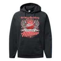 Her Wings Were Ready But My Heart Was Not In Memory Of My Mother Performance Fleece Hoodie