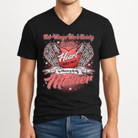 Her Wings Were Ready But My Heart Was Not In Memory Of My Mother V-Neck T-Shirt