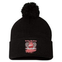 Her Wings Were Ready But My Heart Was Not In Memory Of My Mother Pom Pom 12in Knit Beanie
