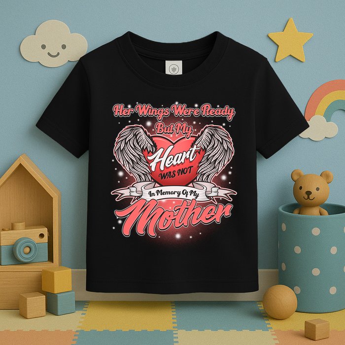 Her Wings Were Ready But My Heart Was Not In Memory Of My Mother Toddler T-Shirt