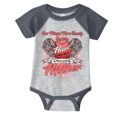 Her Wings Were Ready But My Heart Was Not In Memory Of My Mother Infant Baby Jersey Bodysuit