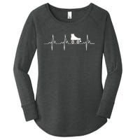 Heartbeat Ecg Roller Skates Roller Skating Inline Skating Gift Women's Perfect Tri Tunic Long Sleeve Shirt