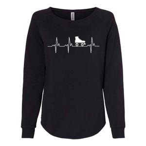 Heartbeat Ecg Roller Skates Roller Skating Inline Skating Gift Womens California Wash Sweatshirt