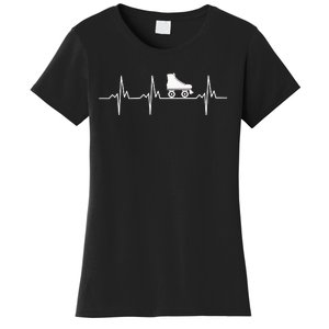 Heartbeat Ecg Roller Skates Roller Skating Inline Skating Gift Women's T-Shirt