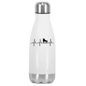 Heartbeat Ecg Roller Skates Roller Skating Inline Skating Gift Stainless Steel Insulated Water Bottle