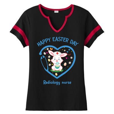 Happy Easter Radiology Nurse Cute Gift Cute Nurse Easter Day Funny Gift Ladies Halftime Notch Neck Tee