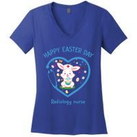 Happy Easter Radiology Nurse Cute Gift Cute Nurse Easter Day Funny Gift Women's V-Neck T-Shirt