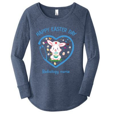 Happy Easter Radiology Nurse Cute Gift Cute Nurse Easter Day Funny Gift Women's Perfect Tri Tunic Long Sleeve Shirt