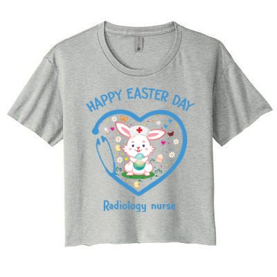 Happy Easter Radiology Nurse Cute Gift Cute Nurse Easter Day Funny Gift Women's Crop Top Tee