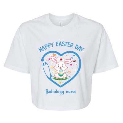 Happy Easter Radiology Nurse Cute Gift Cute Nurse Easter Day Funny Gift Bella+Canvas Jersey Crop Tee