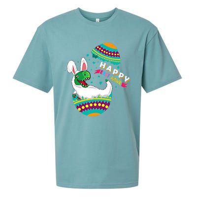 Happy East Rawr Cute Bunny Costume Ears Happy Easter Day Funny Gift Sueded Cloud Jersey T-Shirt