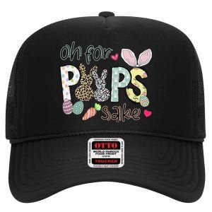 Happy Easter, Retro Easter, Oh For Poops Sake High Crown Mesh Back Trucker Hat