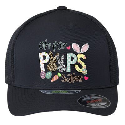 Happy Easter, Retro Easter, Oh For Poops Sake Flexfit Unipanel Trucker Cap