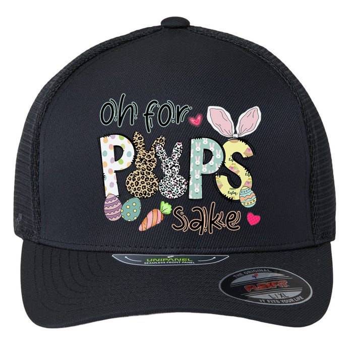 Happy Easter, Retro Easter, Oh For Poops Sake Flexfit Unipanel Trucker Cap