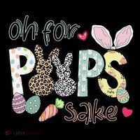Happy Easter, Retro Easter, Oh For Poops Sake Button