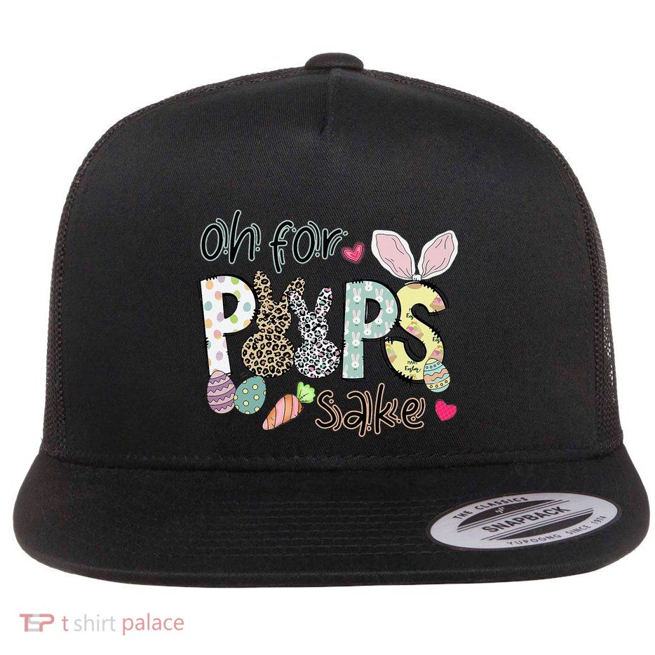 Happy Easter, Retro Easter, Oh For Poops Sake Flatbill Hat